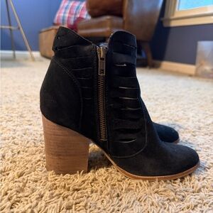 SEYCHELLES Black Suede Let’s Go Crazy Ankle Bootie size 7 1/2